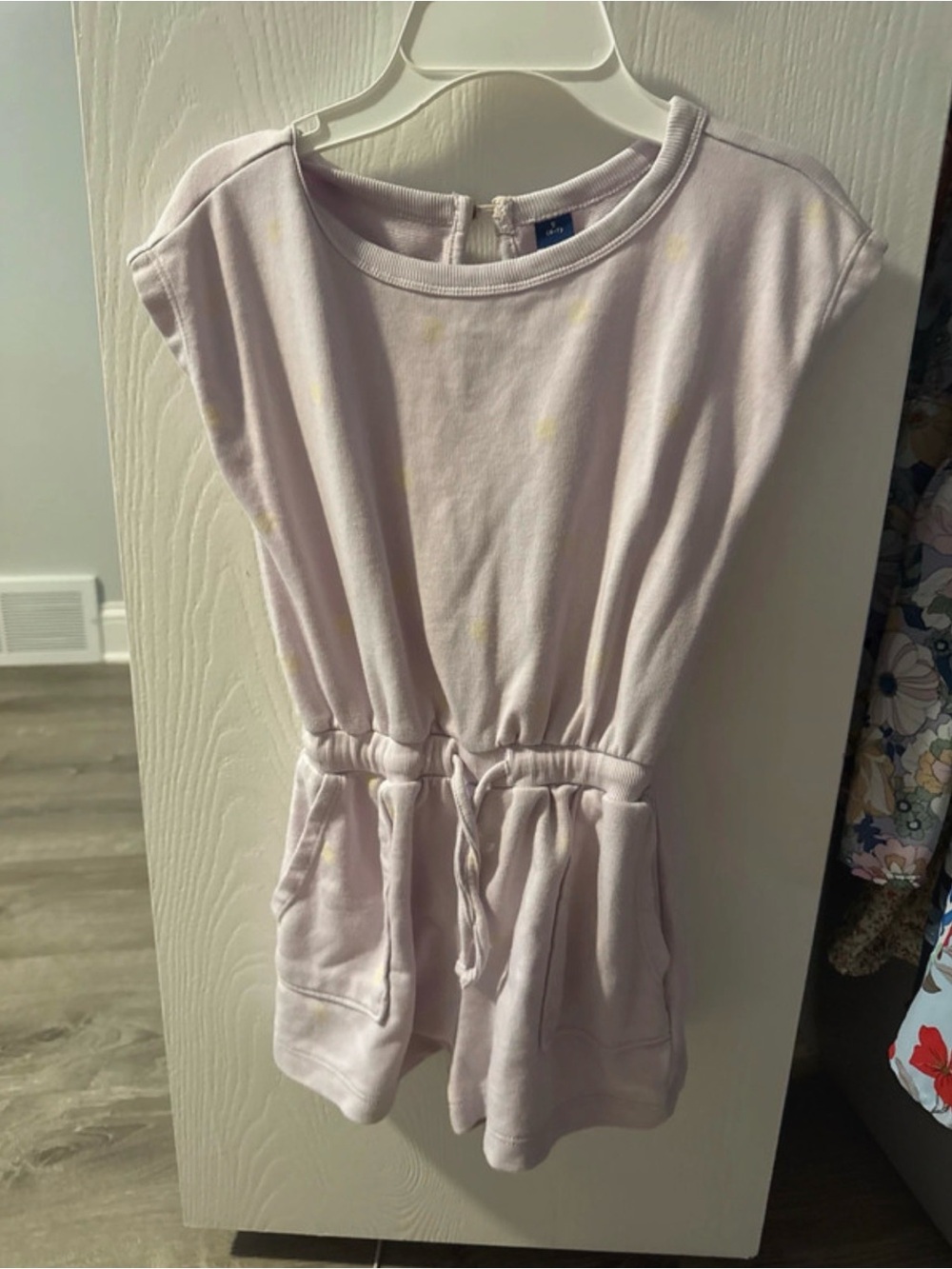 Old Navy Light Pink Girls' Drawstring Waist Tank Romper